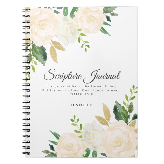 Journal des écritures personnalisées rose et Parti (Devant)