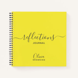 Journal des réflexions personnalisées Jaune Blade