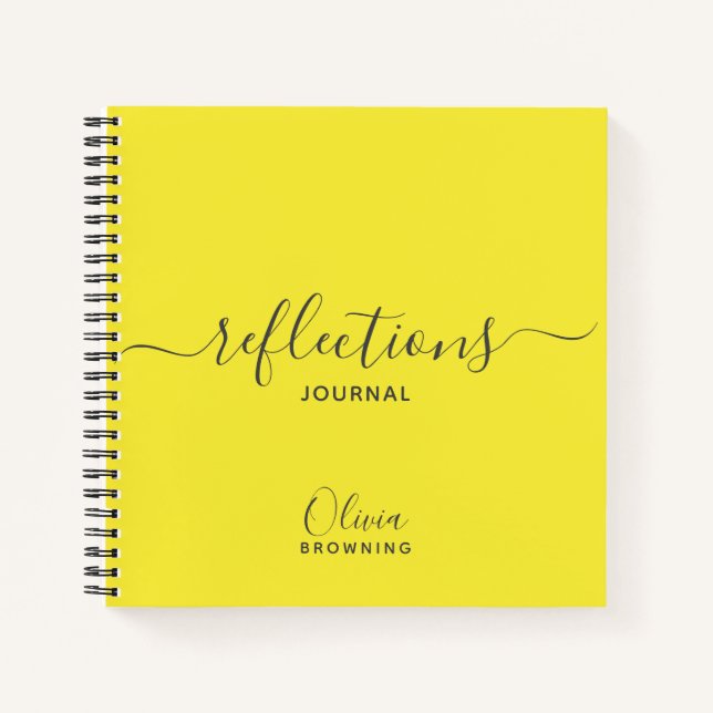 Journal des réflexions personnalisées Jaune Blade (Devant)