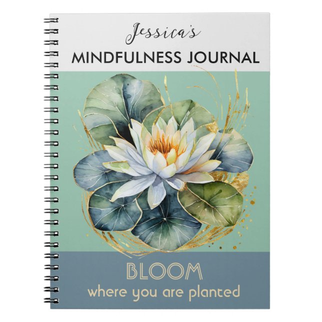 Journal d'état mental personnalisé Lily verte (Devant)