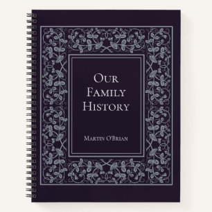 Journal d'historique familial élégant personnalisé