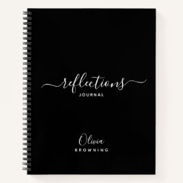 Journal Élégant de Réflexions Noir et Blanc