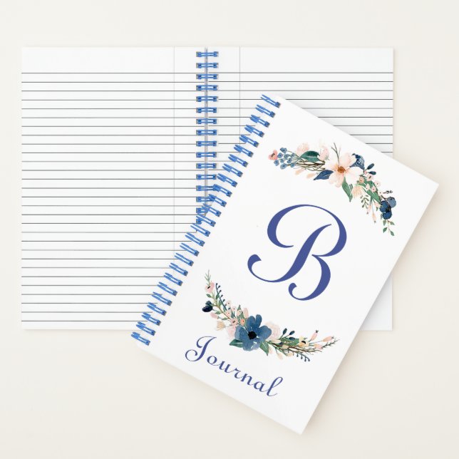 Journal floral aquarelle personnalisé (À l'intérieur)