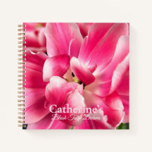 Journal floral personnalisé Tulipe Rêves en rose