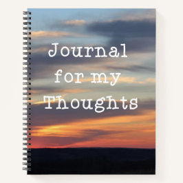 Journal für meine Gedanken Sunset Notizbuch