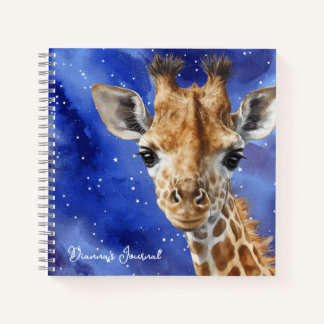 Journal Giraffe de nom personnalisé