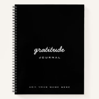 journal Gratitude noir blanc
