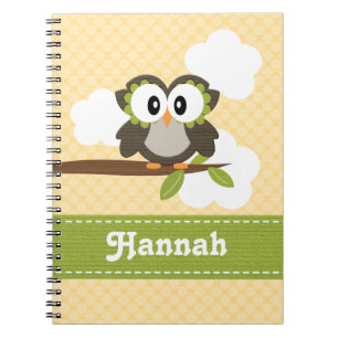 Journal jaune de carnet de notes à spirale de