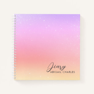 Journal joli rose pailleté