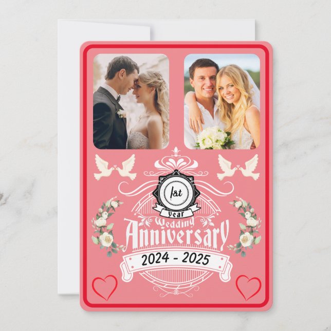 Journal Jubilé 2 Photo 1er anniversaire Invitation (Devant)