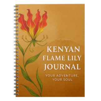 Journal Kenyan Flame Lily – Cahier Plein d'Âme