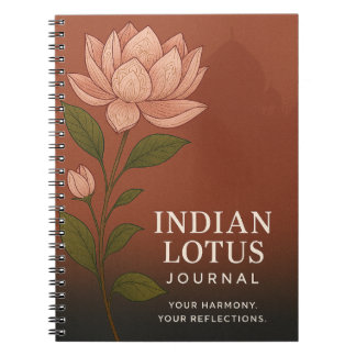 Journal Lotus Indien : Cahier Inspiré de la Nature