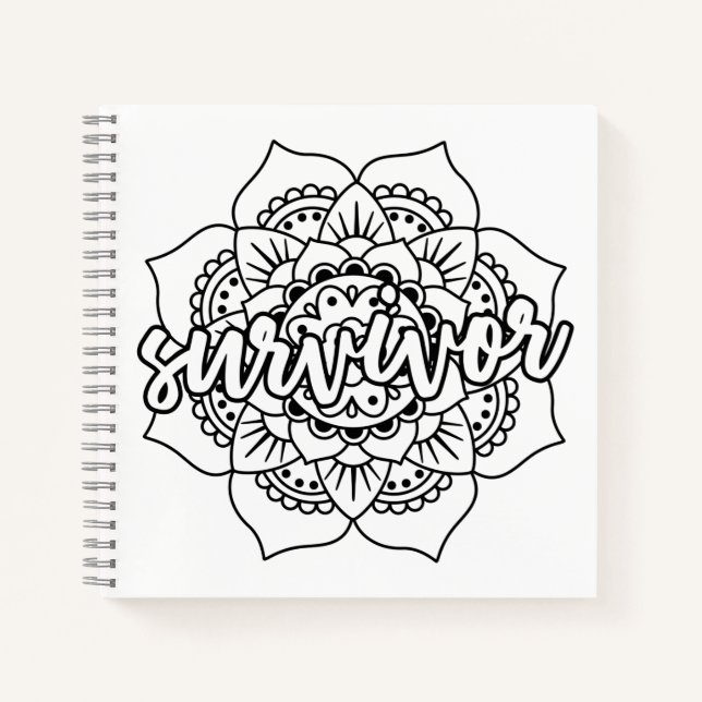 Journal Mandala de la survivante du cancer (Devant)