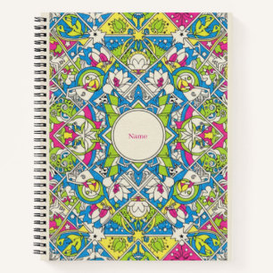 Journal Mandala Géométrique Néon Vibrant Nooracle
