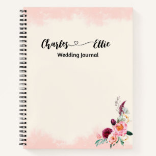 Journal mariage floral élégant personnalisé