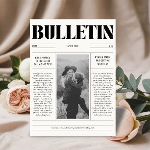 Journal Mariage moderne Enregistrer le Carte photo