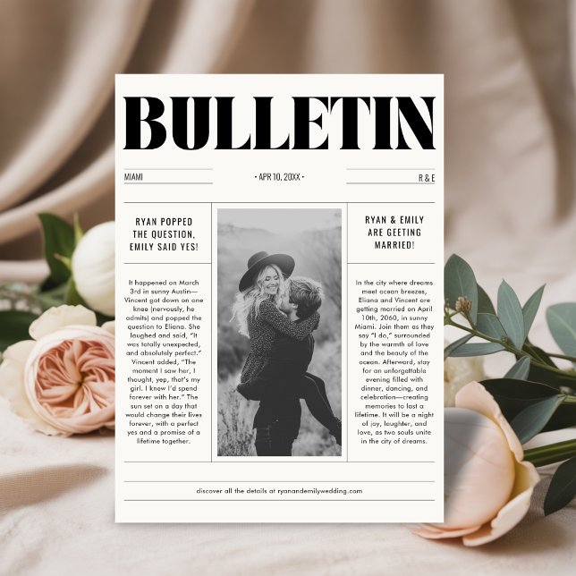 Journal Mariage moderne Enregistrer le Carte photo (Créateur téléchargé)