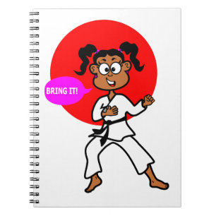 Journal noir de maître de karaté de fille