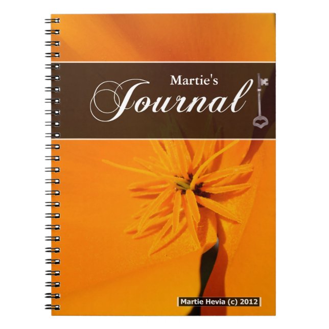 Journal-Notebook - California Poppy Notizblock (Vorderseite)