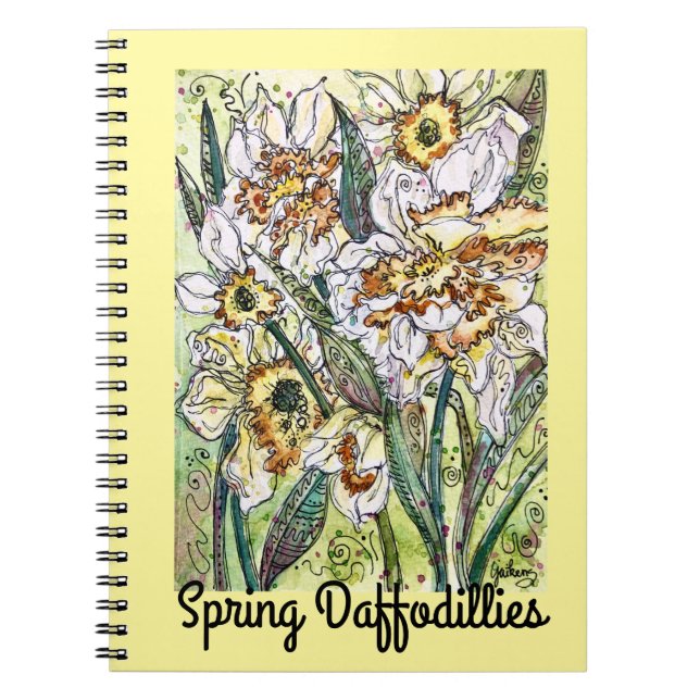 Journal/Notebook-"Spring Daffodillies" Notizblock (Vorderseite)