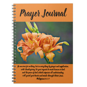 Journal orange de prière d'hémérocalles