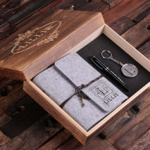 Journal, Pen & Schlüsselanhänger Gift Set - Light 