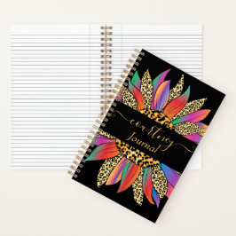 Journal personnalisé arc-en-ciel et empreinte de l