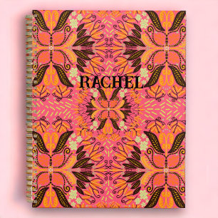 Journal personnalisé Boho rose