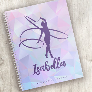 Journal personnalisé de gymnastique jolie rose