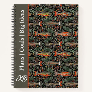 Journal personnalisé de la truite grise orange de