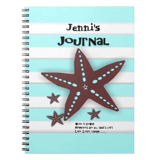 Journal personnalisé de voyage de vacances (Devant)