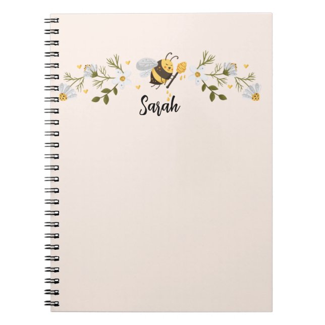 Journal personnalisé du nom de l'abeille (Devant)