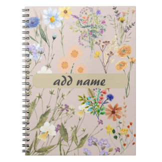 Journal personnalisé Fleur sauvage, pour femmes pe