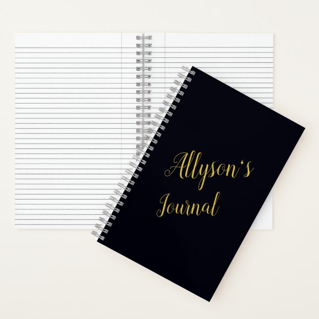 Journal personnalisé Gold glamor (À l'intérieur)