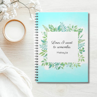 Journal personnalisé « Lignes que je veux me rappe