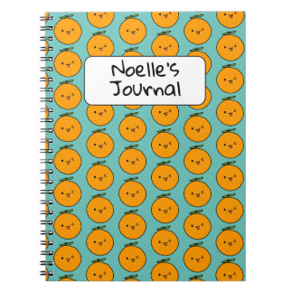 Journal personnalisé personnalisé Kawaii Orange
