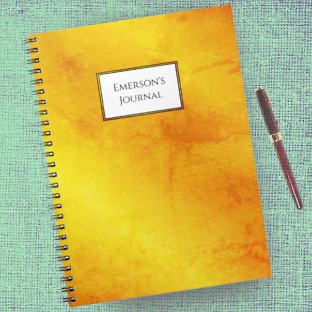 Journal personnalisé pour hommes Retro Orange Jaun (Créateur téléchargé)