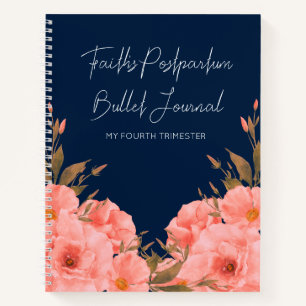 Journal personnalisé pour jeunes mamans avec fleur