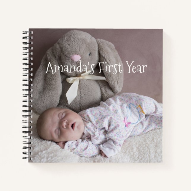 Journal photo de la première année du bébé (Devant)