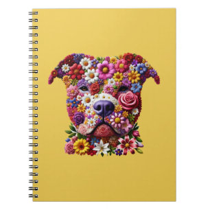 Journal pour amateur de chiens Pitbull à visage fl