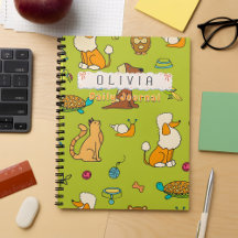 Journal quotidien personnalisé avec des animaux de