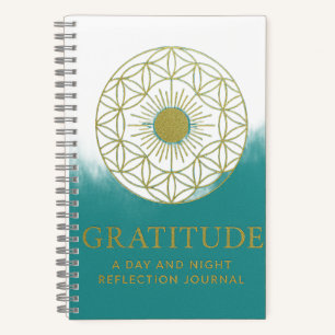 Journal Spirale de Gratitude Spirituelle Sarcelle