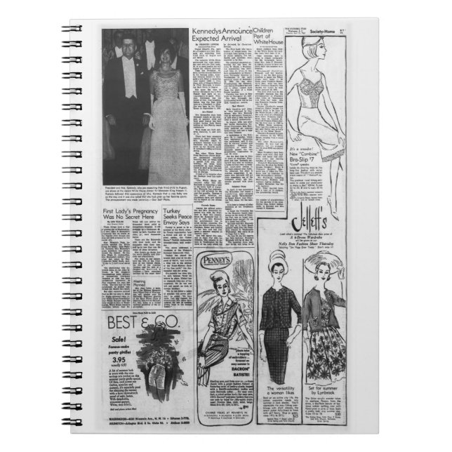 Journal vintage américain Kennedy 1963 (Devant)