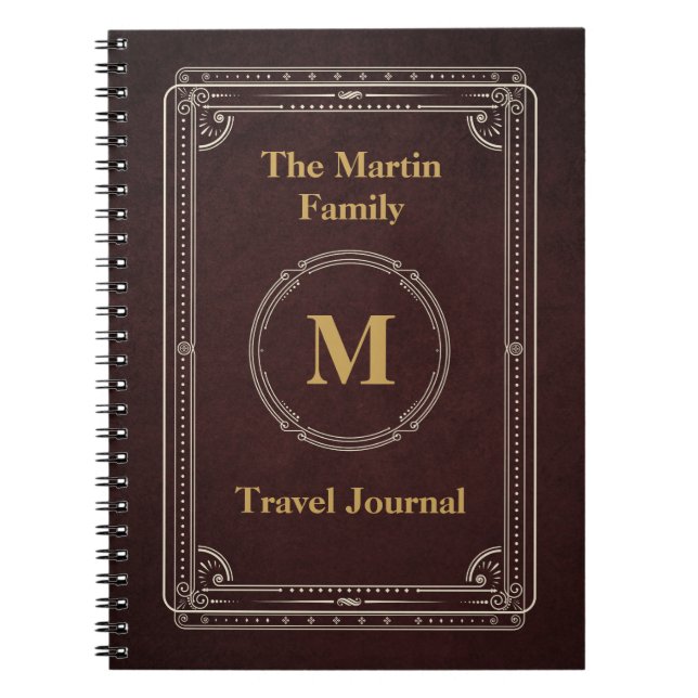 Journal vintage de voyage de style (Devant)