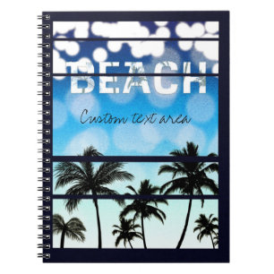 Journal Vintage Palmiers Tropical Fête de Plage
