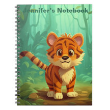 Journal Whimsical Personnalisé Baby Tiger. Tigre