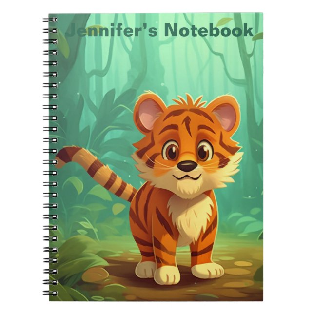 Journal Whimsical Personnalisé Baby Tiger. Tigre (Devant)