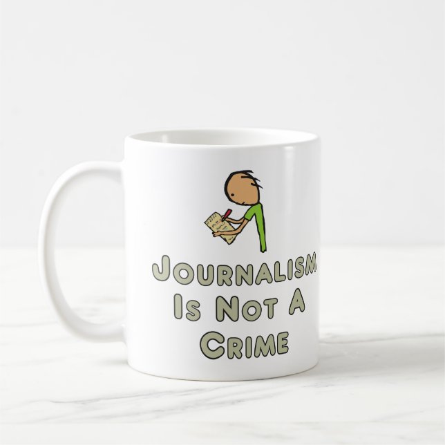 Journalismus ist kein Verbrechen Kaffeetasse (Links)