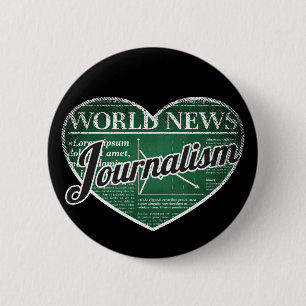 Journalismus Retro Heart Blackboard Liebe Button