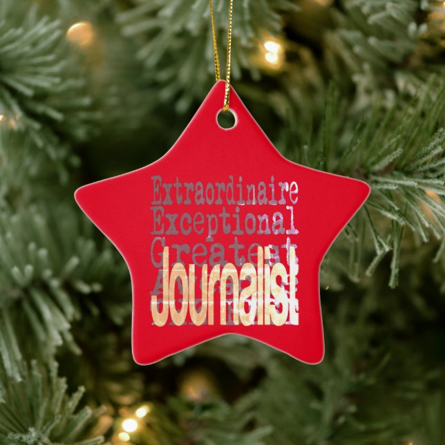 Journalist Keramik Ornament (Baum)